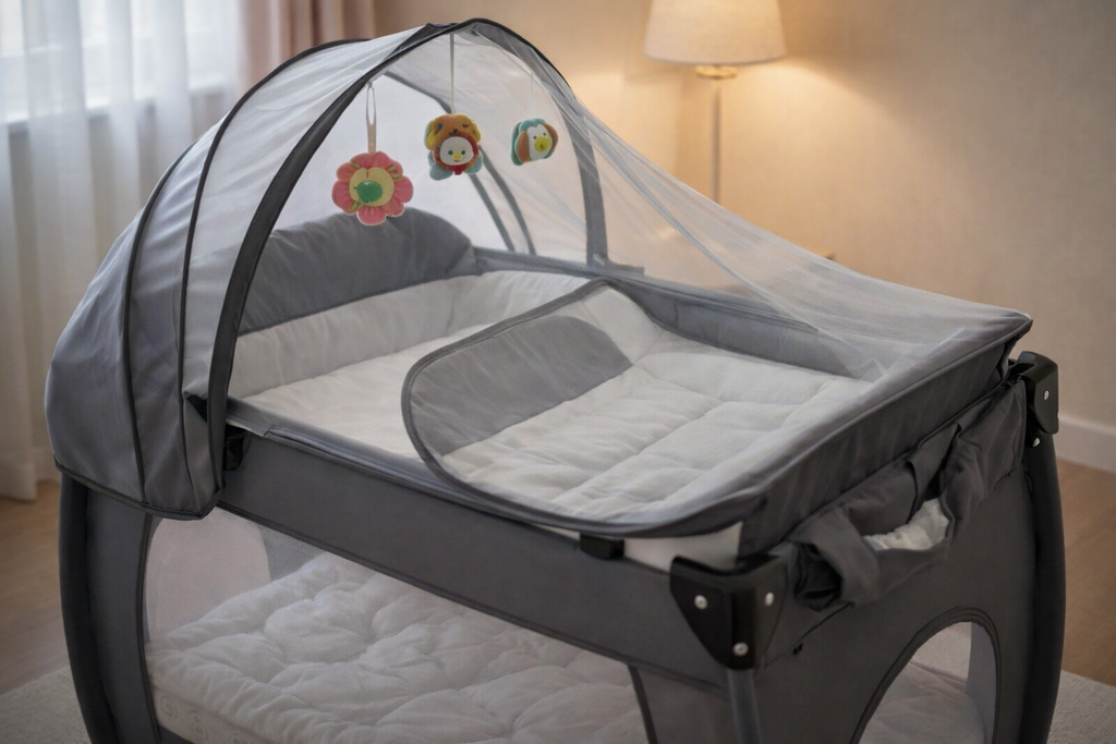 LIT BÉBÉ MAMAKIDS + MATELAS ORTHOPÉDIQUE